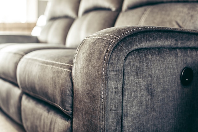Close up of a cozy sofa