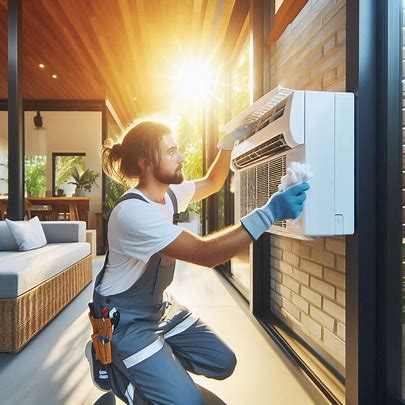 cleaning an air conditioner unit